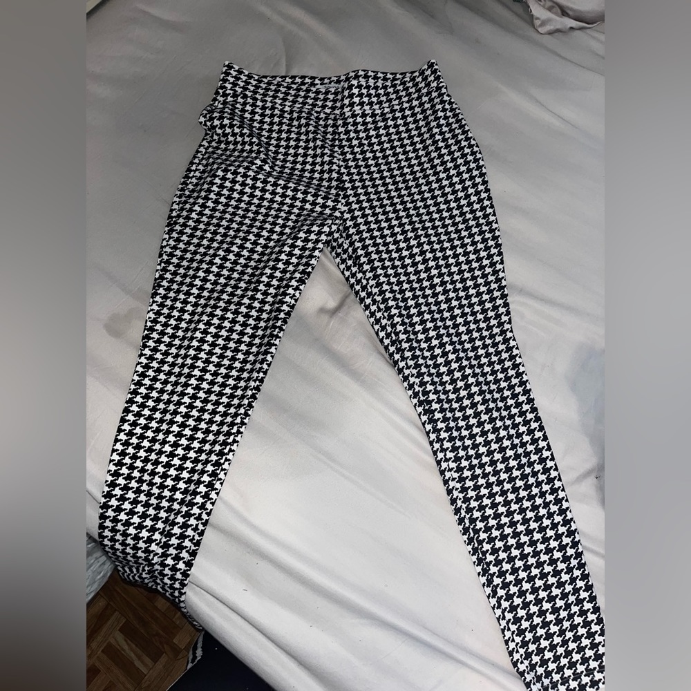 Black and white checked dress pants, never worn